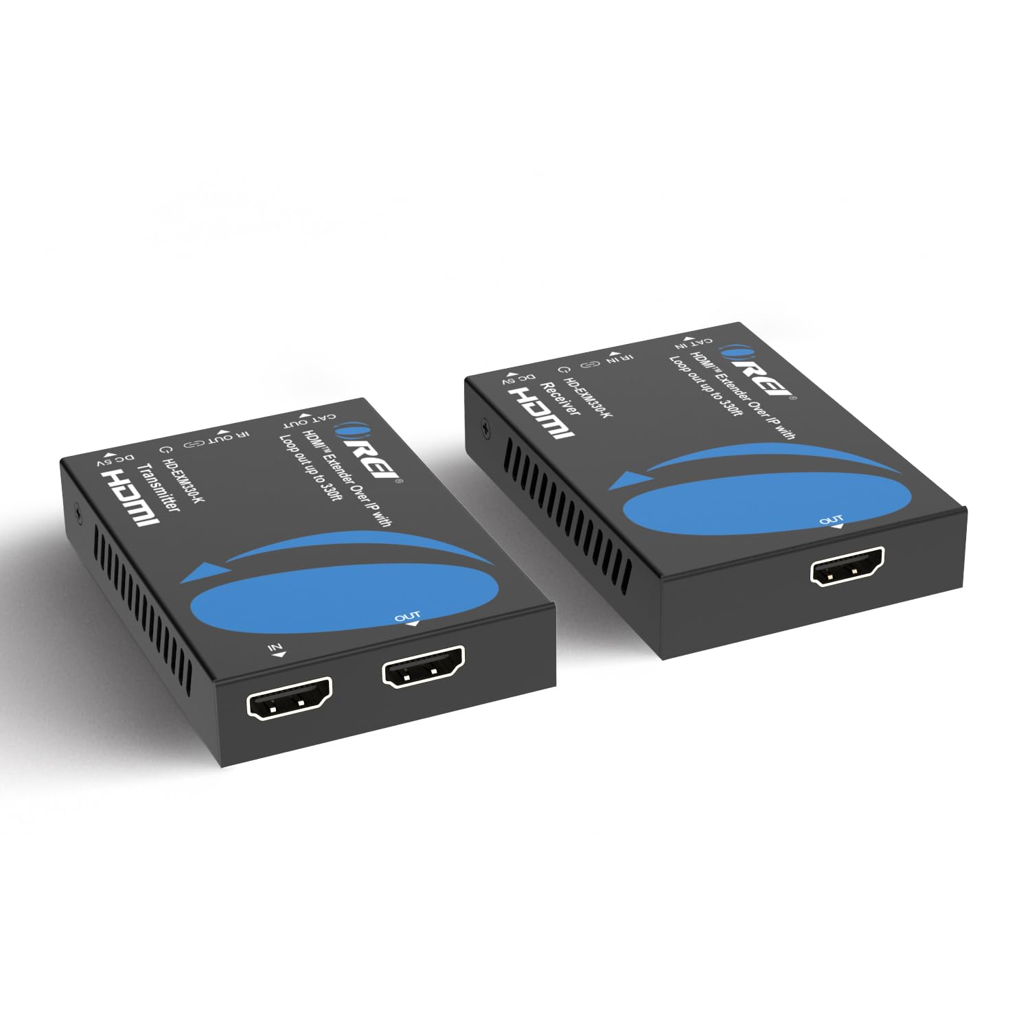 Orei Extender HDMI su CAT5/CAT6 con IR fino a 100 metri - Loop Out - Distribuzione del segnale Full HD 1080P - Over IP