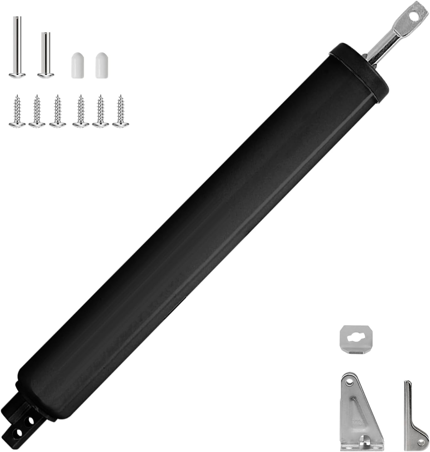 SOPHIA Screen Door Closer, Storm Door Closer Heavy Duty with Hold Open, Pneumatic Door Closers for Home with Adjustable Speed & Quiet Close, Door Frame Mount (Push Side), Full 90 Degree, Brown