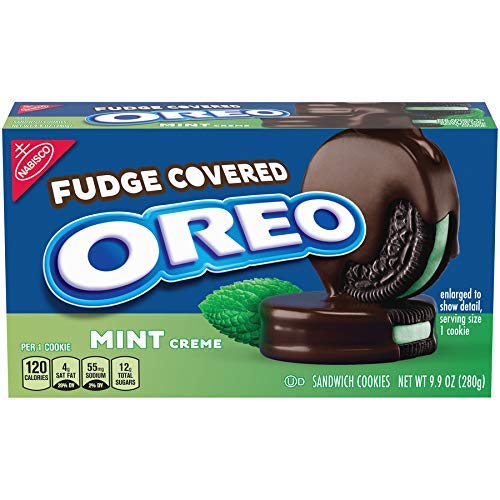 Fudge Covered Sandwich Cookies, Mint Creme, 9.9 oz (Pack of 2)