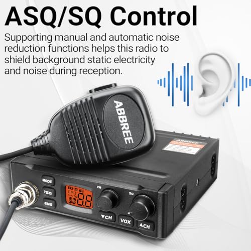 Abbree AR-M6 Cb Radio For Truckers Long Range Am Fm Professional Portable Cb Radios Kit,Compact Design,Travel Essentials,Instant Emergency Channel 9/19,Full 40 Channels thumb #5