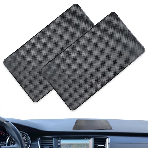 2 alfombrillas antideslizantes para salpicadero de coche, almohadillas antideslizantes de silicona, para decoración de coches, teléfonos móviles, gafas de sol y llaves
