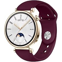 Sneezy Huawei Watch GT 4 41mm  le Uyumlu 18mm PureLux Soft Silikon Kordon Koyu Mor