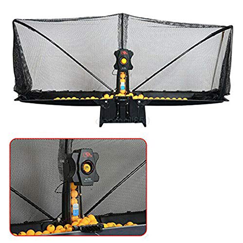 LYNICESHOP Ping Pong Machine Robot Table Tennis Equipped, S6-PRO 50W Table Tennis Robot Automatic Ping Pong Ball Machine with Practice Recycle Net for Ping-Pong Practicing Training Exercise USA