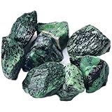 DGHBCYA Cristales de zoisita de rubí Piedra en Bruto a Granel Piedras curativas de Cristal Crudo Grandes de 2,2 Libras para caídas, cabbing, Wicca y Reiki, Piedras de Bricolaje,3~5cm