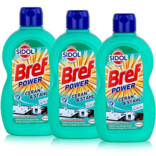 Ceran & Stahl Reiniger 500 ml - Entfernt auch Eingebranntes (3er Pack)