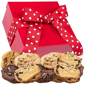 Fresh Baked Gourmet Cookie Gift Box by Carolina Cookie Company, Cookie Gifts, Handmade to Order, No Preservatives, Never Frozen, Shipped & Delivered, Assorted Cookies for Christmas, Birthdays, Gift-Giving, Corporate Gift, Fresh Cookie Delivery: 12 Count