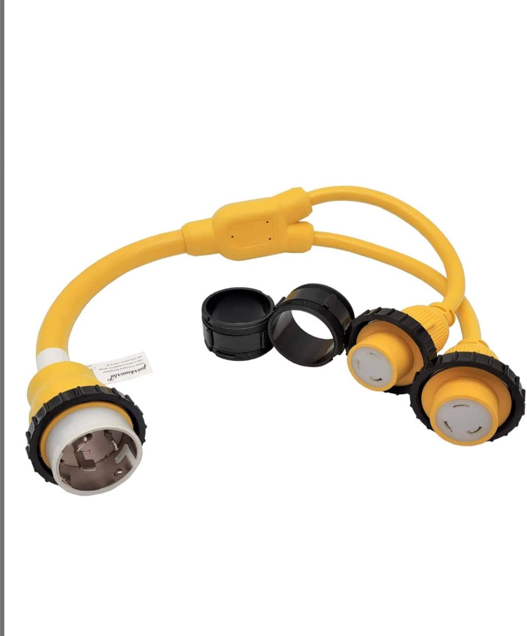 Marine & RV Cords 125/250v 50 amp Male x (2) 30a Female Marine Y Splitter Boat Shore Power Adapter