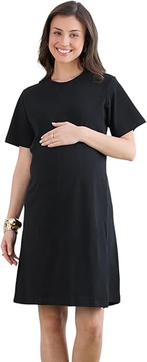 MomToBe Women's Cotton Maternity Dresses | Pregnancy Feeding Nursing Dress