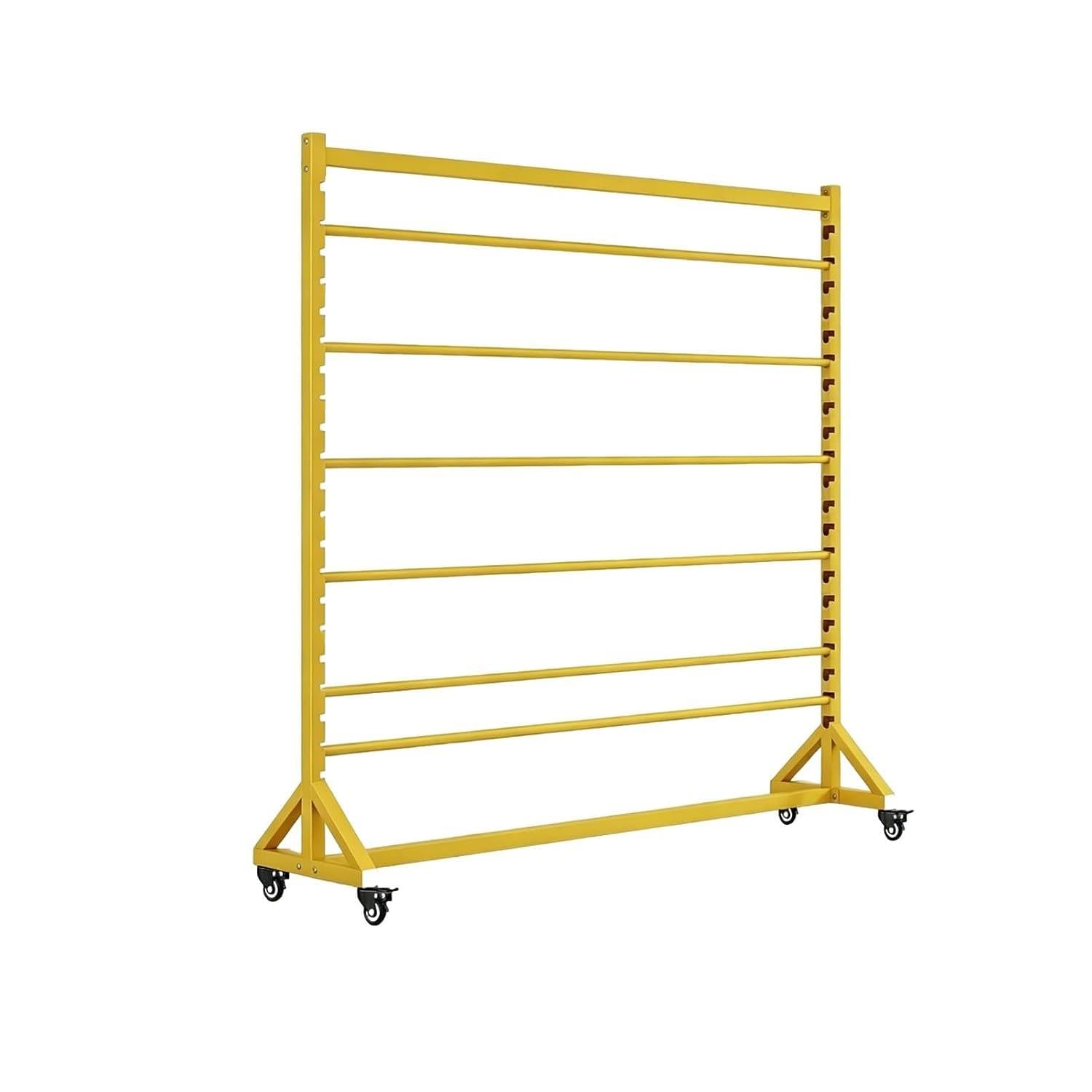 DHMYDPDZ Vinyl Cart Mobile Rack, Commercial Fabric Roll Rack,Vinyl Roll Holder 150cm-6rods