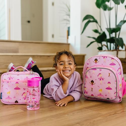 Image of Wildkin 12 Inch Toddler Backpack for Kids, Ballerina | Ages 3-7, insulated front pocket - coordinates with matching Wildkin nap mats and water bottles