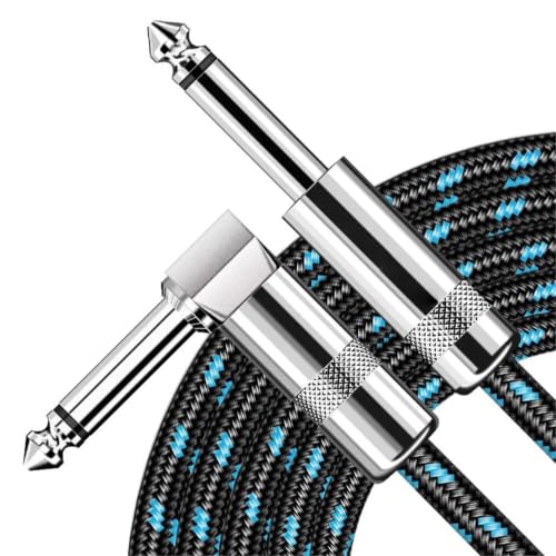 Cable de guitarra de 6m anti enredos con jack de 6,35mm acodado