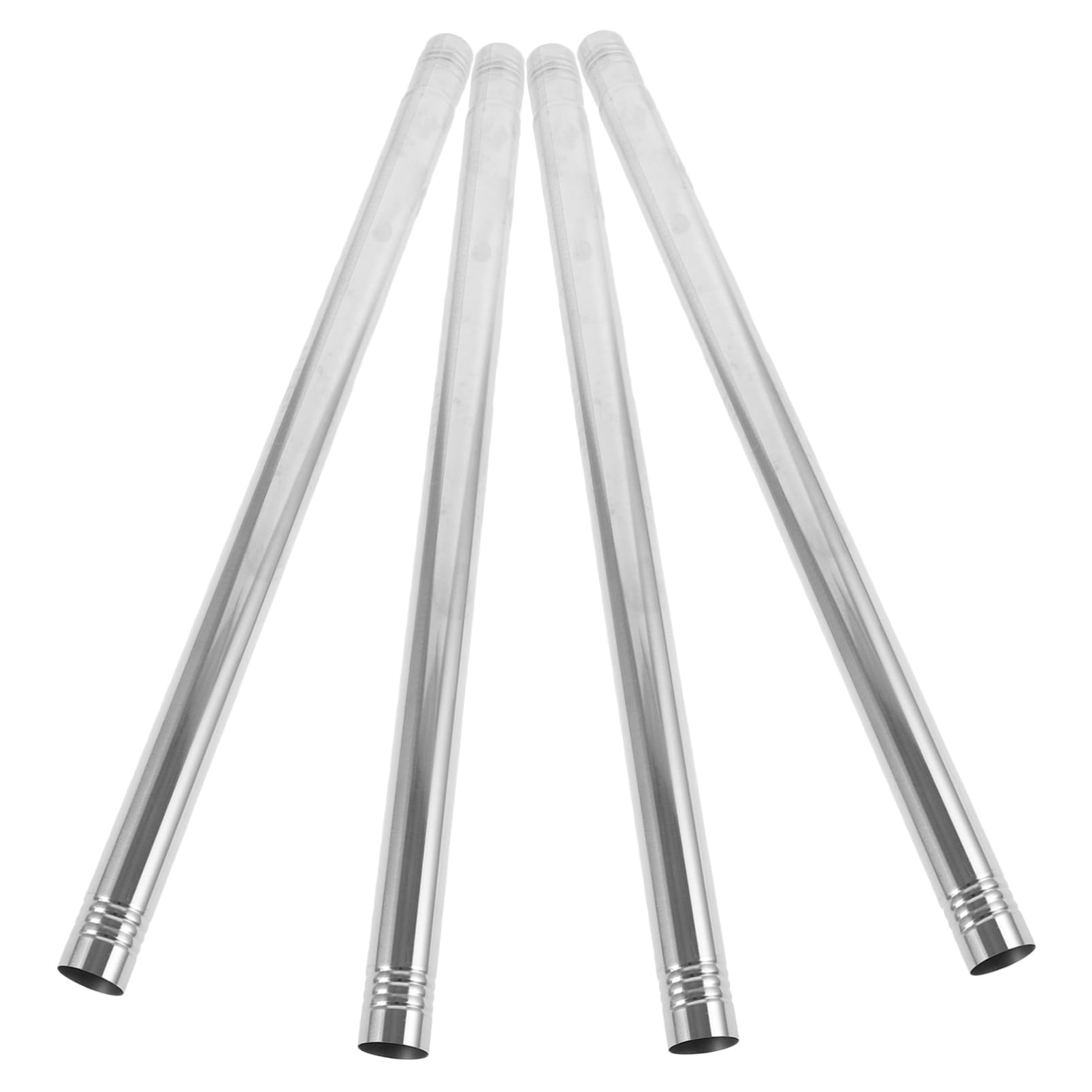 Happyyami 4Pcs Stainless Steel Mop Handle Replacement Rod Broom Pole for Easy Cleaning Compatible with Various Brooms and Mops Extendable Pole for Hard to Reach Areas