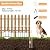 10 Pack Garden Animal Barrier Fence, 1.65inch Spike Spacing No Dig Fence, Reusable Rustproof Metal Defense Border, Dogs Rabbits Blocker Fence for Outdoor Yard, Total 10.8ft(L) x 17inch(H)