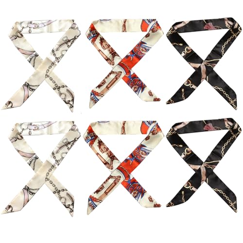 Purse Handle Scarf Handbag Scarf Skinny Purse Scarfs Handle Wrap Ribbon Scarf Purse Handle Cover Wraps Head Band Silk Scarf for Purse Handle Narrow Scarf for Bag Handbag