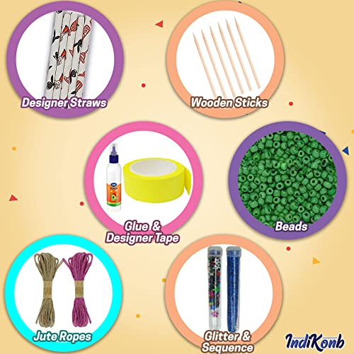 INDIKONB 22 in 1 Art and Craft Kit for Girls and Boys with Crafts Supplies Set All Craft Materials Items for Kids DIY for All Ages 8-10, Age 9-12, Age 12-16 Old - Art Kit # 2, Multicolour (Image - 3)