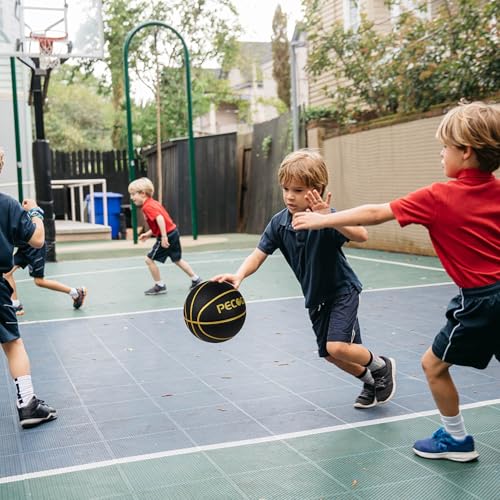 PECOGO Official Rubber Basketball 25.5" Outdoor Indoor Mens Basketball Ball Size 4 Black for Kids Youth Teen Boys and Girls Gift Ideas(Without Pump) - image 5