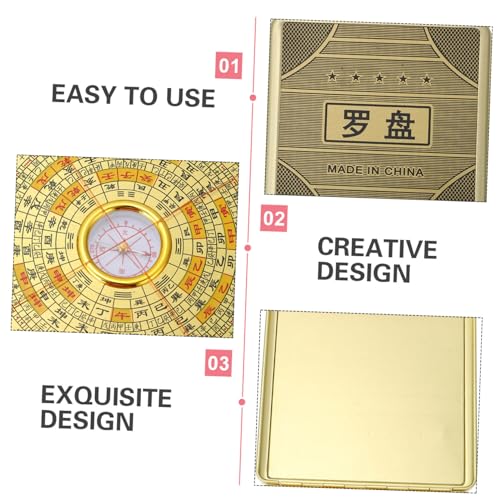 Brújula Feng Shui pequeña de aleación 10 cm para camping miniatura 3