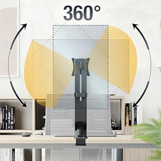 RICOO Supporto monitor scrivania TS2011 Girevole Inclinabile Schermi 17-27" (43-69 cm) Stand schermo PC Staffa universale VESA 75 x 75 100 x 100