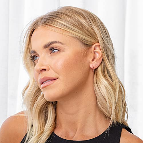 Image of PAVOI 14K Gold Plated Chunky Huggies Earrings for Women - 925 Sterling Silver Posts Small Gold Huggie Hoop Earrings - Ultra Thick Hoops Trendy Jewelry