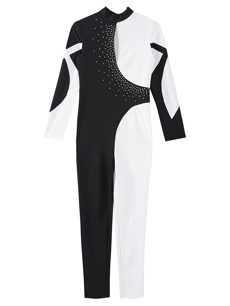 Body Per Bambina YiZYiF - Per Ginnastica, Pattinaggio, Danza, Maniche Lunghe, Patchwork - Foto 9