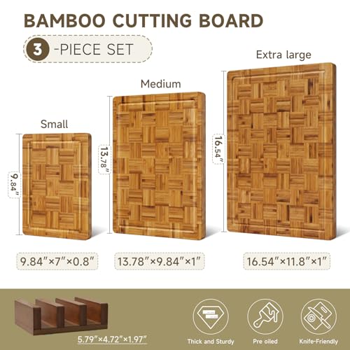 Set de 3 Tablas de Cortar Rectangulares de Bambú miniatura 2
