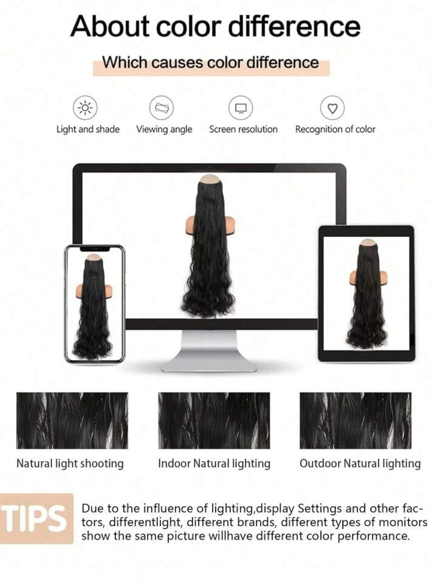 Women's 24 Inch Long Curly Wavy Hair Extension, Black