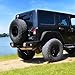 OEDRO Rear Bumper Compatible for 2007-2018 Jeep Wrangler JK Unlimited, Rock Crawler Bumper with Hitch Receiver & 2X LED Lights Off Road Textured Black