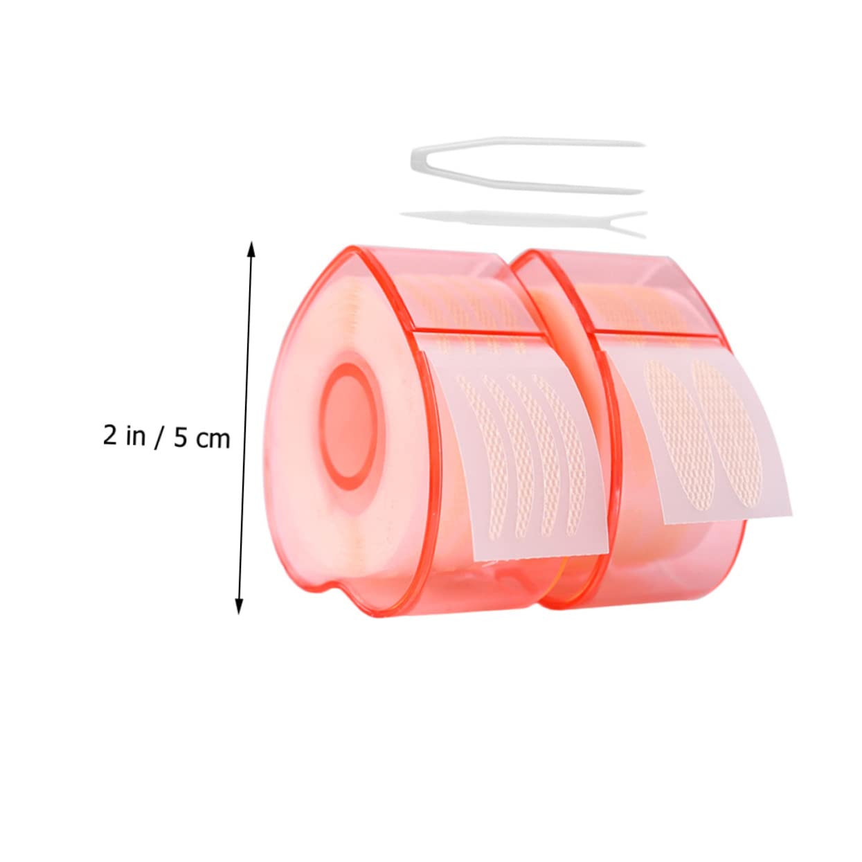 balacoo 10rolls Double Tape Strips Self-adhesive Lifters for Hooded Droopy Eyes Natural Invisible Finish Includes Fork Tweezers Easy to Use for Daily Makeup