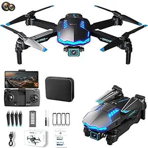 MIDLEEN WiFi GPS RC Drone with 1080P Dual HD Camera - 2023 Upgraded Model, WiFi FPV Live Video HD Wide Angle RC Aircraft, Auto Trajectory Flight, Auto Hover, Carrying Case for Beginners/Adults