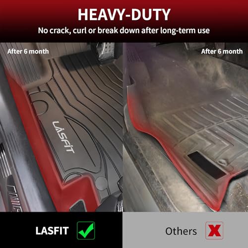 Image of LASFIT Floor Mats for Mercedes Benz C Class 2015-2021(Fit Sedan Only) | Fit for C 300 /400 /350e /43 AMG /63 AMG /63 AMG S(๐๐จ๐ญ ๐
๐ข๐ญ ๐๐จ๐ฎ๐ฉ๐ & ๐๐๐๐ซ๐ข๐จ๐ฅ๐๐ญ), All Weather TPE 1st & 2nd Row