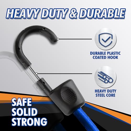 image for Cartman 32 Piece Bungee Cords Assortment Jar Includes 10