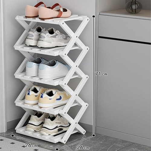 シューズラック 鏡付き 3段 スリム 下駄箱 玄関収納 倒れ防止 プッシュ