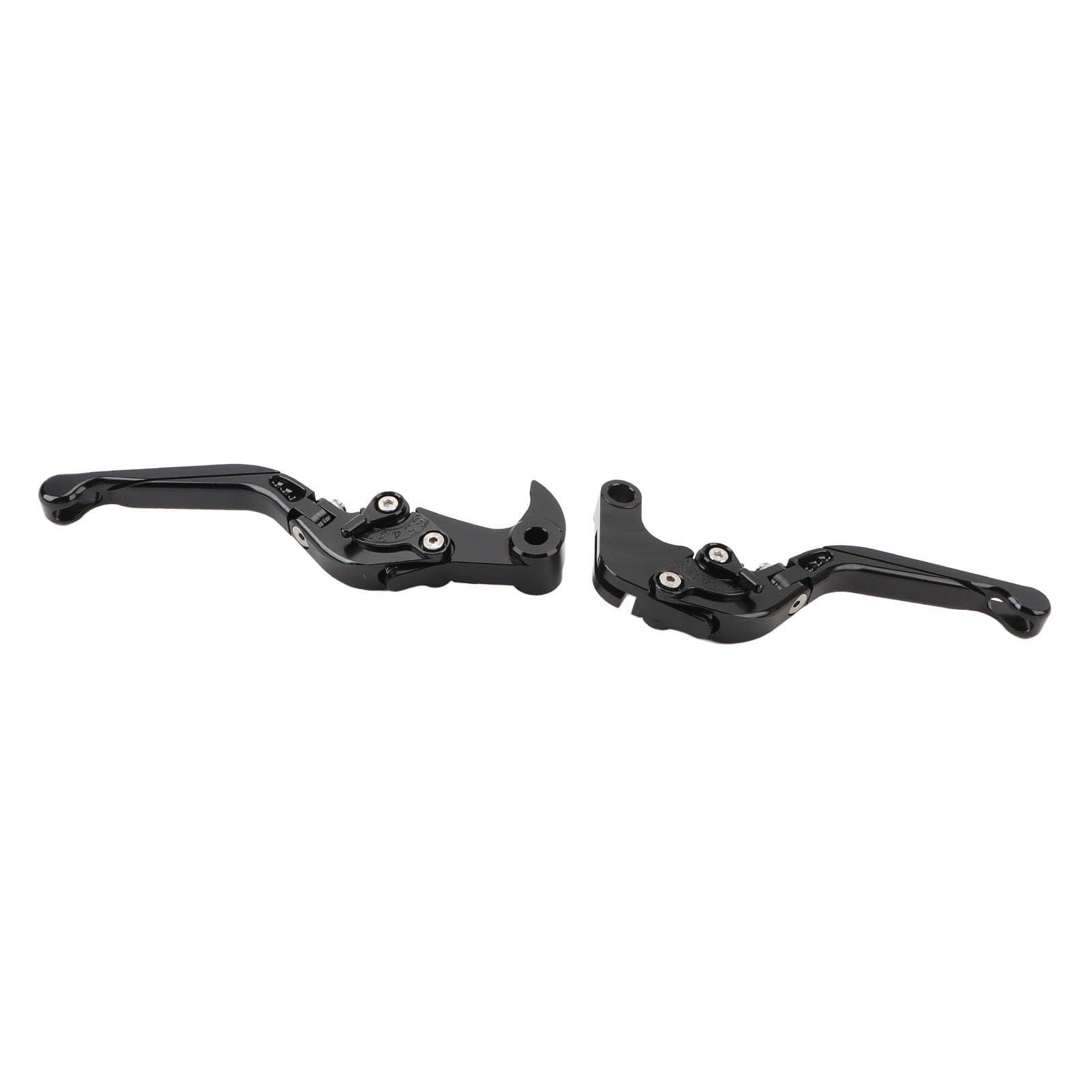 EMUKOEP Leva Frizione in Lega di Alluminio CNC Resistente Alla Corrosione per YZF-R6, Maniglia Freno Pieghevole Regolabile, 1 Paio (Nero)