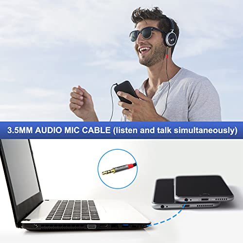Image of 3.5mm Male to Male Audio Cable, 0.5M-(1pcs) Fish Wire Braided 1 /8 TRS Aux Cable Compatible with Headphone Jack, Auxiliary Cord for iPhone, Home /Car Stereo, Speaker, Echo