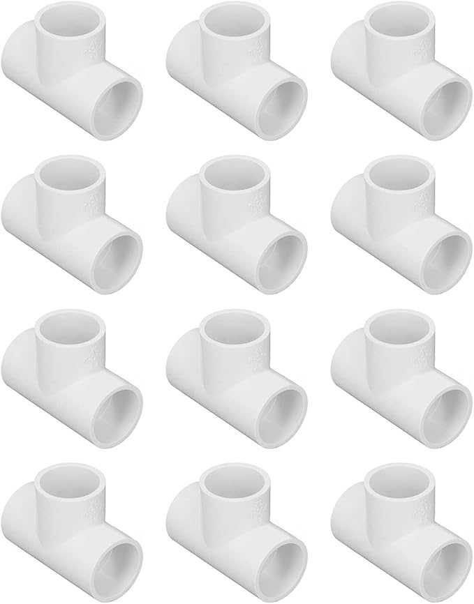 10Pack 3 Way Tee PVC Pipe Fittings Connector PVC Corner Fittings Elbow