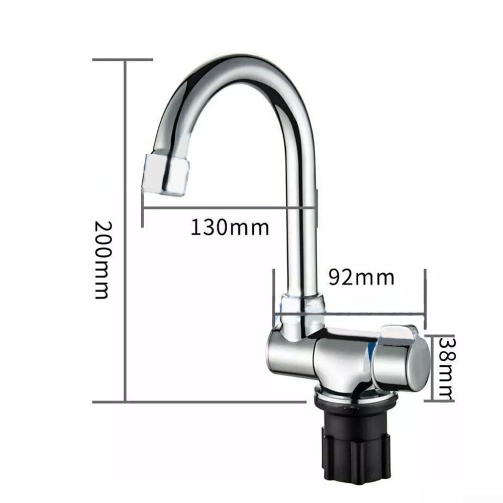 Robinet d'eau pour caravane, camping-car, mélangeur d'eau chaude et froide pliable pour camping-cars, yachts, comptoirs de bar, rotation à 360°