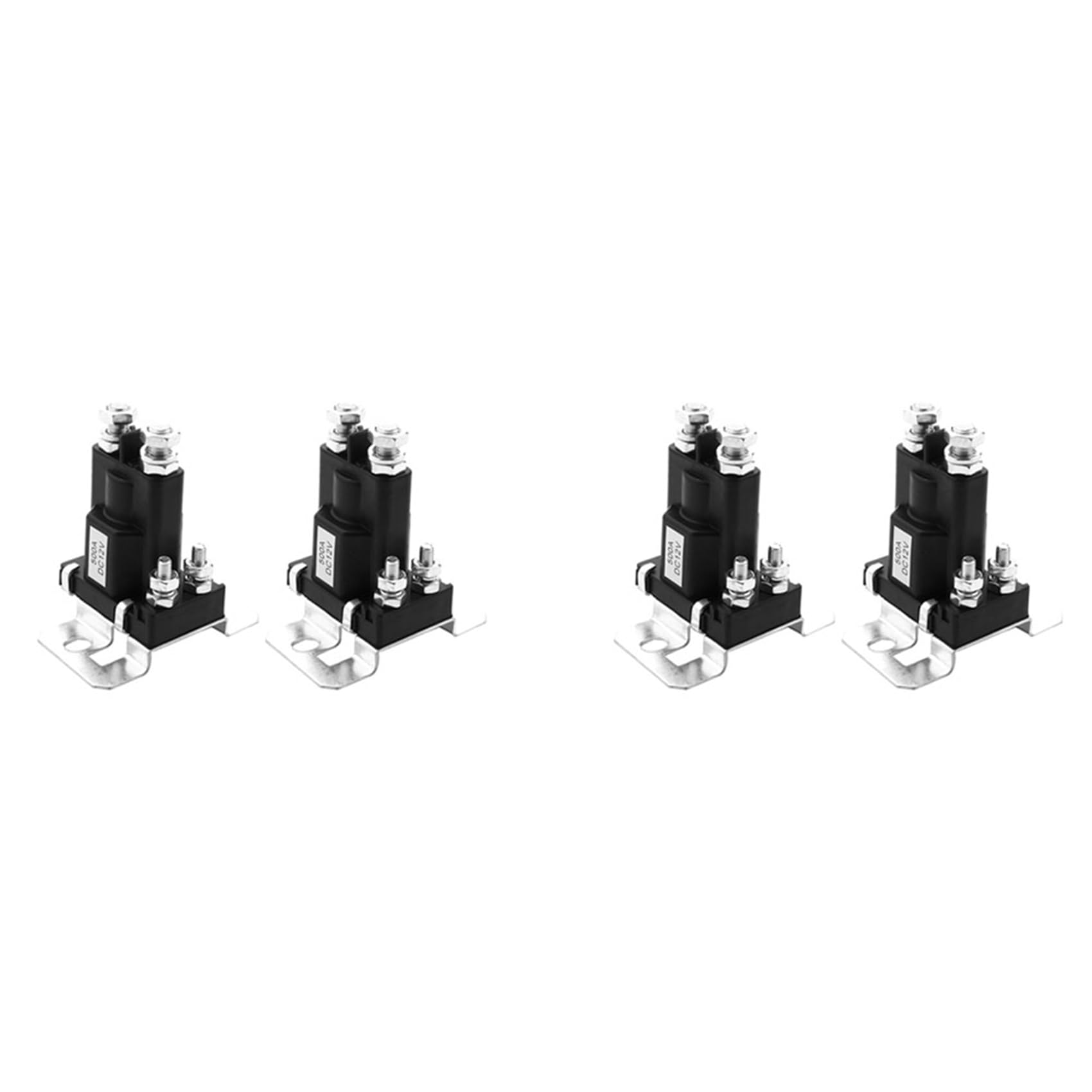 4 Piezas 4 Terminales 12 V 500 A Relé de Arranque de Coche Aislador de Batería Dual Relé de Solenoide de Arranque de Automóvil Encendido/Apagado de Coche