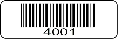 Miniatura 5 de 1000 etiquetas numeradas, 0001 a 1000 rollos de códigos de barras serie preimpresos, calcomanías secuenciales de código de barras de 1-12 x 12