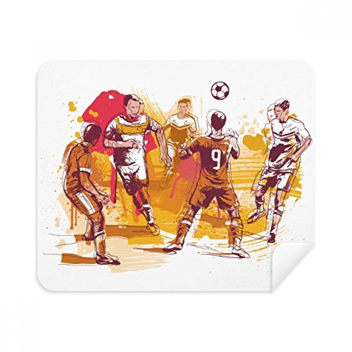 Chiffon de Nettoyage Football Écran Téléphone et Lunettes Essuie en Daim DIYthinker 2 Pcs
