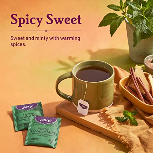 Yogi Tea - Egyptian Licorice Mint Tea (6 Pack) - Warming and Naturally Spicy Sweet - Caffeine Free - 96 Organic Herbal Tea Bags - Image 5