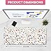 Large Mouse Pad for Desktop, Cute Desk Mat Pad Protector for Work & Gaming, Aesthetic Pretty Anti-Slip Laptop Blotter Cover for Office School Home Supplies, Wildflowers, 31.5