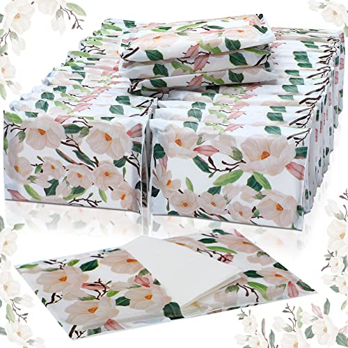 100 Packs Travel Facial Tissues Pocket Tissues Bulk 3 Ply Slim Disposable Travel Wallet Size Tissues Wedding Tissues for Guest P