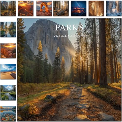 Gannyfer 2026 Wall Calendar, 18 Months National Parks Calendar 2026-2027, January 2026 to June 2027, Large Wall Calendar 2026, 12