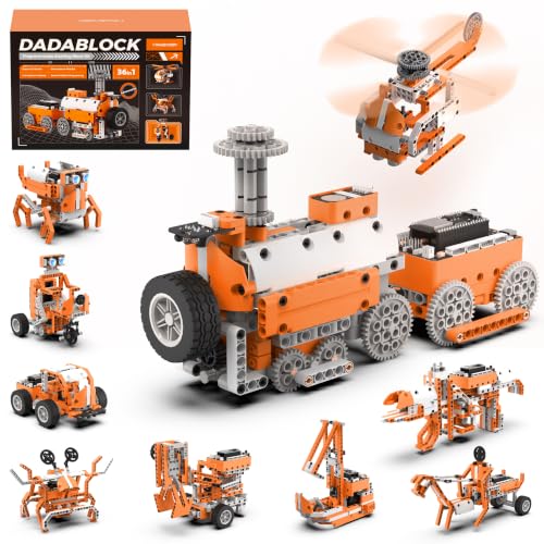Image of LewanSoul 36in1 Robot Building Kit, STEM Coding DIY Block Set for Scratch & Python with ESP32 Controller & Sensors, Educational Science Birthday Gift for Teens 12+, DaDablock Ultimate Kit (538Pcs)