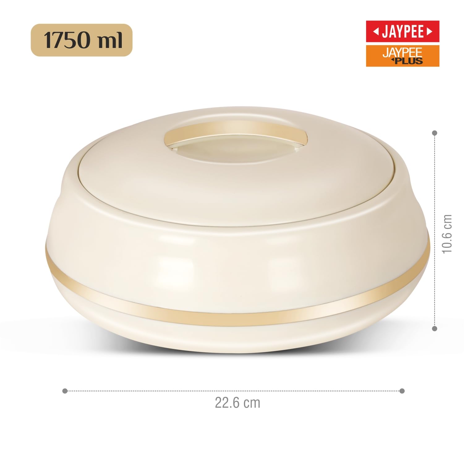 JAYPEE Alisa Neo 1750 ml Insulated Inner Stainless Steel Casserole| BPA Free | Food Grade | Easy to Carry | Easy to Store | Ideal for Chapatti | Casserole for roti, Best for Gifting Purpose,Golden 2