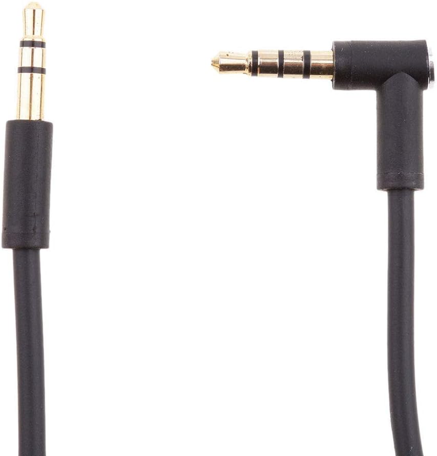 Replacement Beats Audio Cable + Inline Remote/Microphone for Beats by Dr. Dre Headphone SoloHD/Studio/Pro/Detox/Wireless - Compatible to Apple iPhone 3GS / 4 / 4S / 5 / 5S / 6/6 Plus