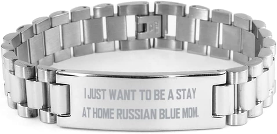 Russian Blue Cat Gifts for Cat Lovers, I Just Want to Be, Epic Russian Blue Cat Ladder Bracelet, Engraved Bracelet from Friends, Birthday Present, Climbing Ladder, Bracelet Gift, Gift for her, Gift