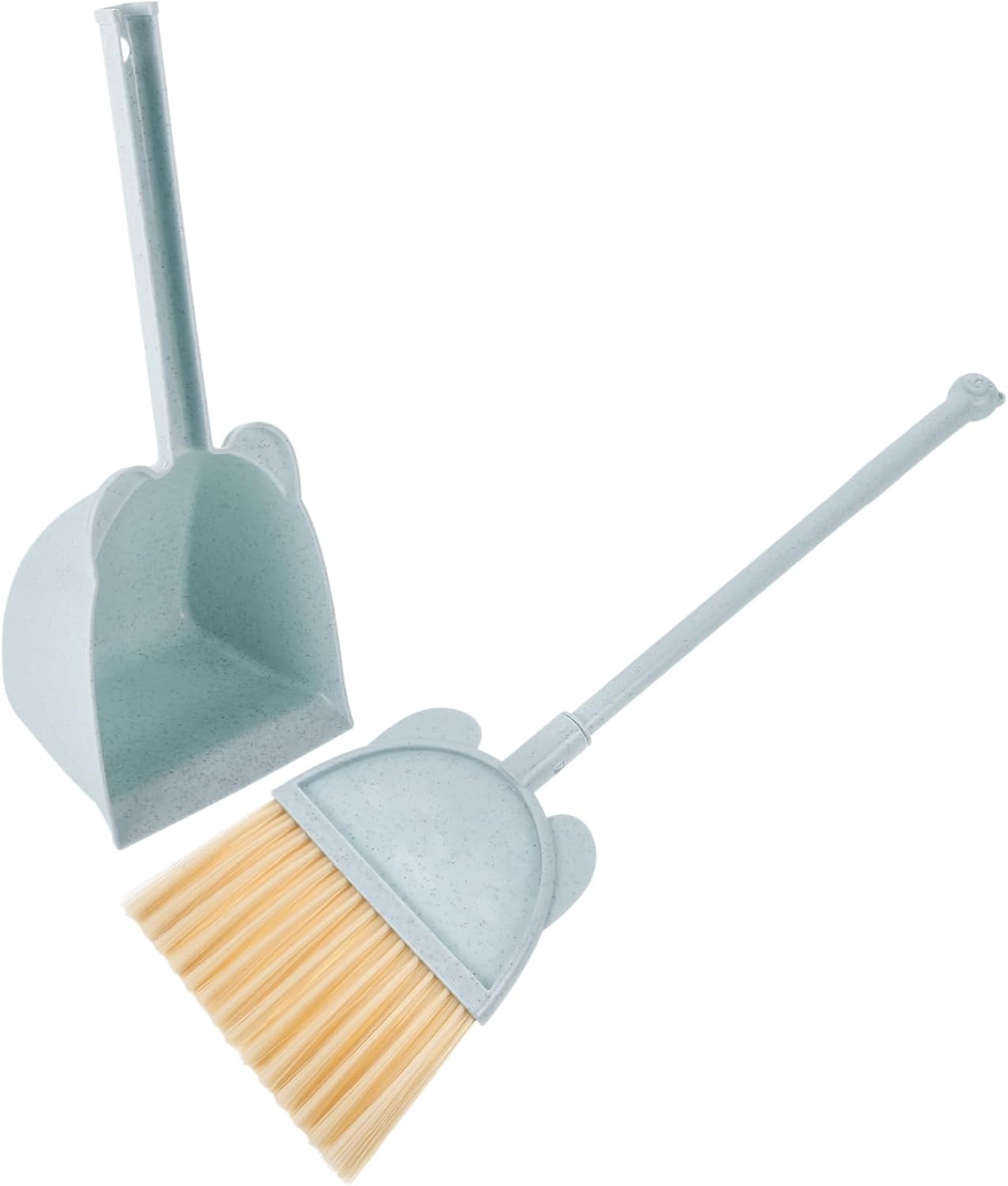 Kisangel 1set Boy Girl Broom and Dustpan Set Mini Cleaning Supplies for Boys and Girls Easy Assembly Space-Saving Design Safe Rounded Edges for Playtime and Educational Activities