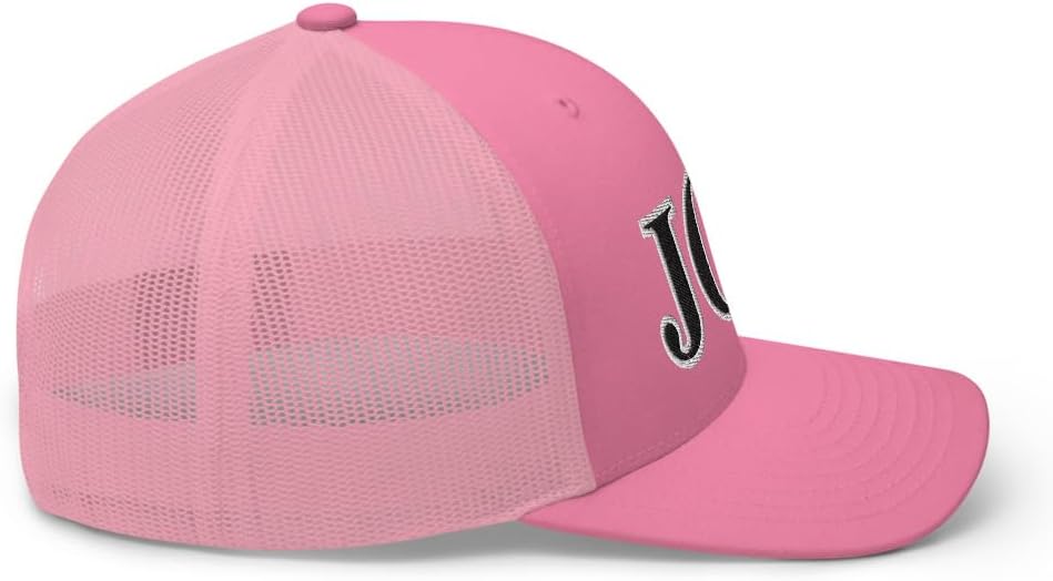 NG JGL Outlined Curved Bill Trucker Hat Mid Crown Adjustable El Chapo Guzman Gorra JGL 701 Cap