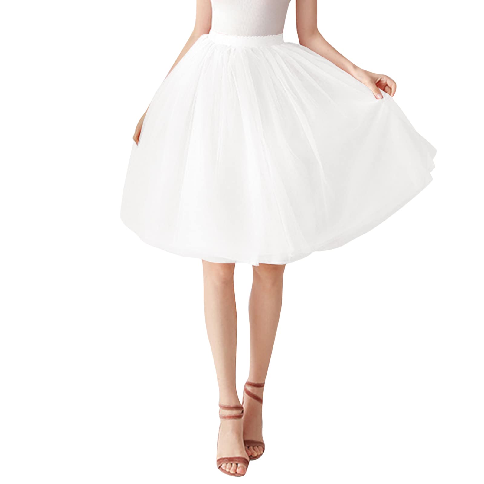 Damen Tüllrock Tutu Unterrock Kurz Ballkleid Ballett Tanzkleid Abendkleid Anlass
